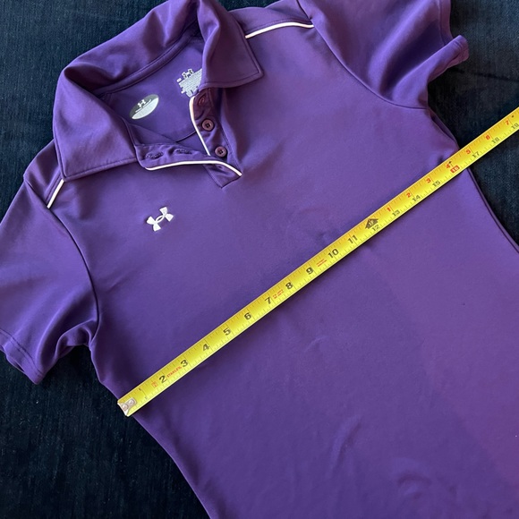Women’s Under Armour Short Sleeve Polo in Purple and White Size Small - Picture 9 of 12